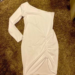 Spandex one armed dress.